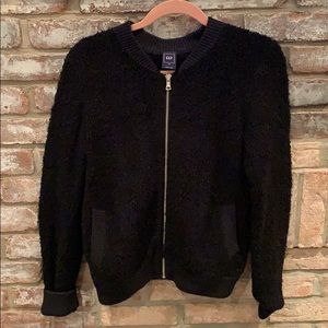 GAP Black Sherpa Bomber Jacket